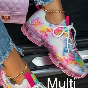 Not So Common Mesh Modern Athletic Shoes Rainbow